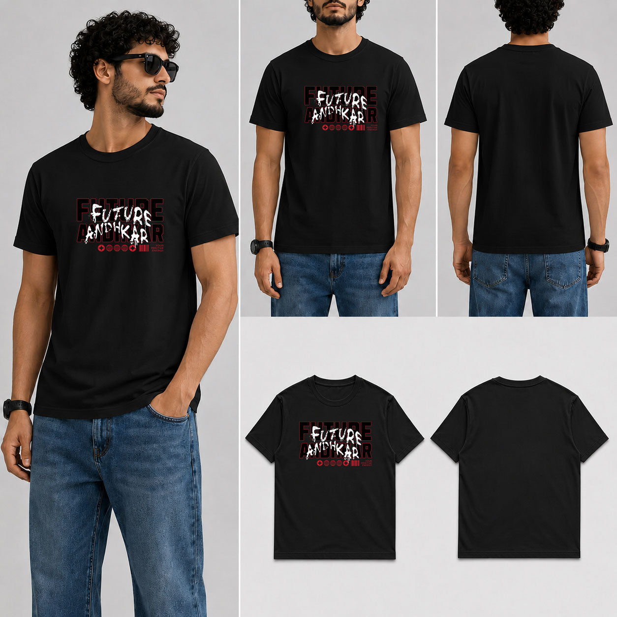 Future andhkar Male Round Neck Half Sleeve T-Shirt