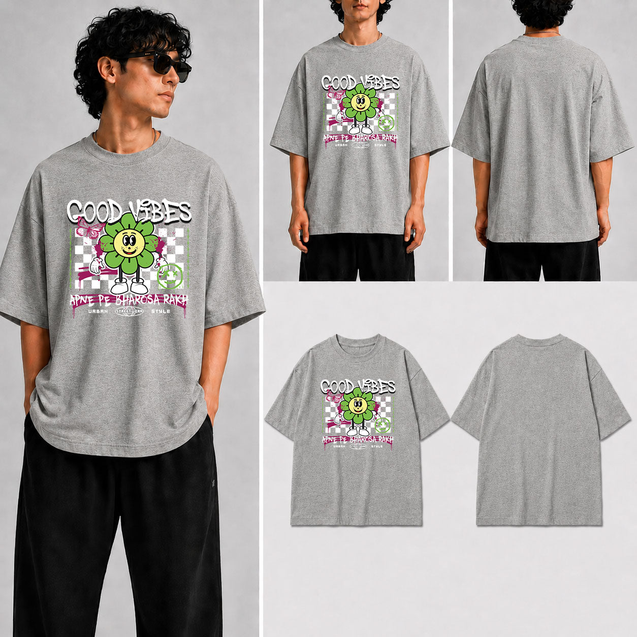 Good Vibes Unisex Oversized Standard T-Shirt for man & women