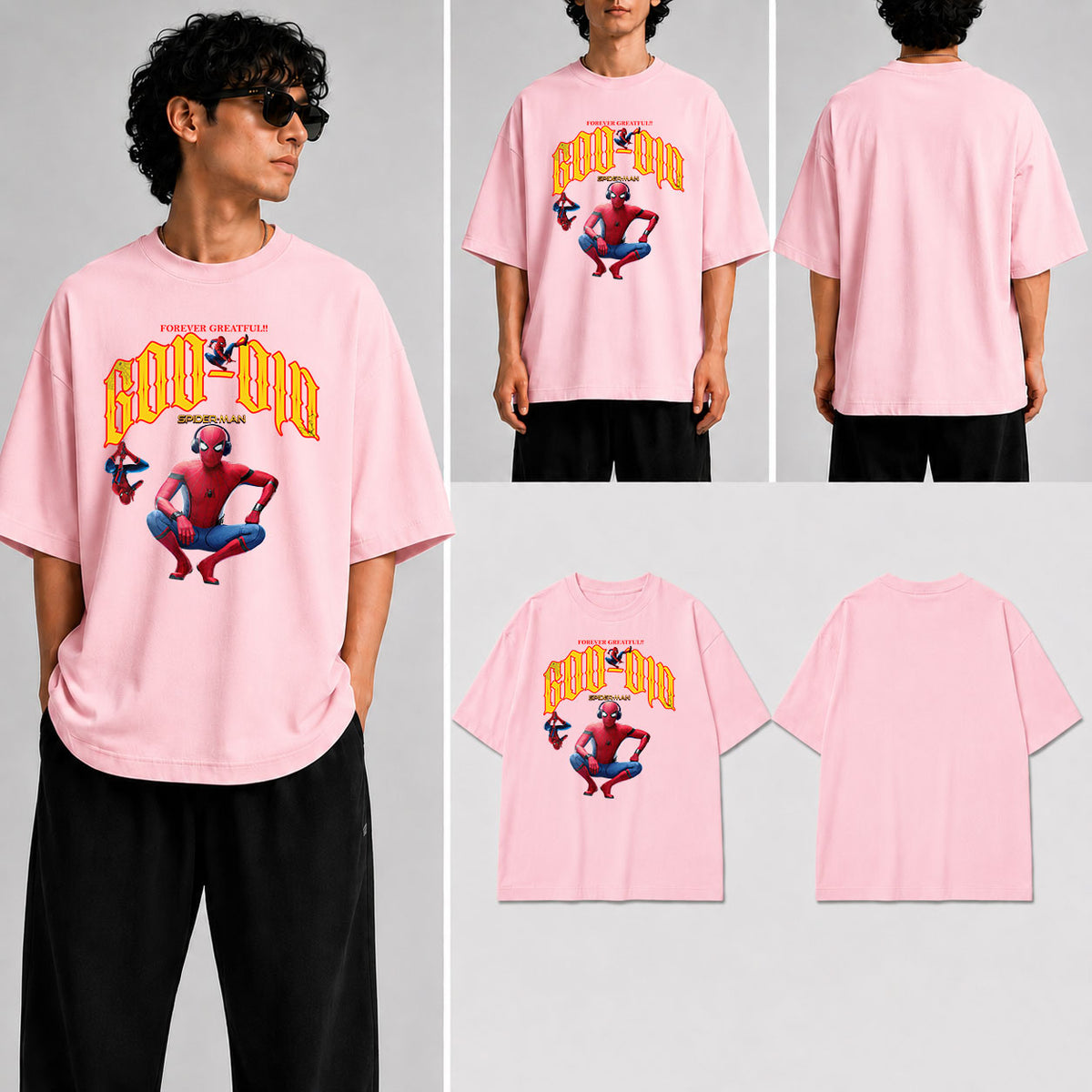God Did Spiderman Unisex Oversized Standard T-Shirt for man & women