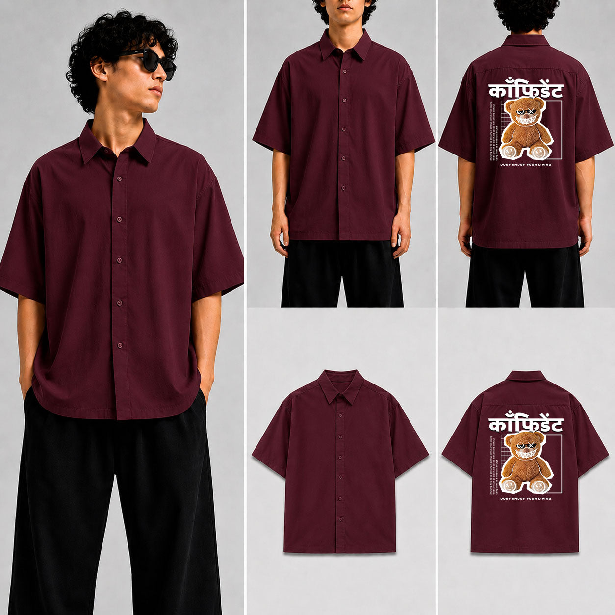 कॉंफिडेंट Unisex Oversized Shirt for man & women