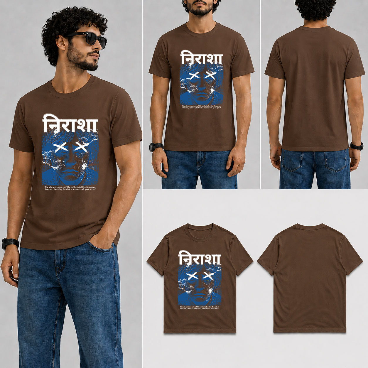 Nirasha Male Round Neck Half Sleeve T-Shirt