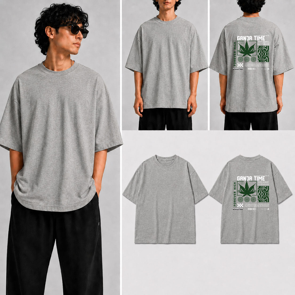 Ganja Time Unisex Oversized Standard T-Shirt for man & women