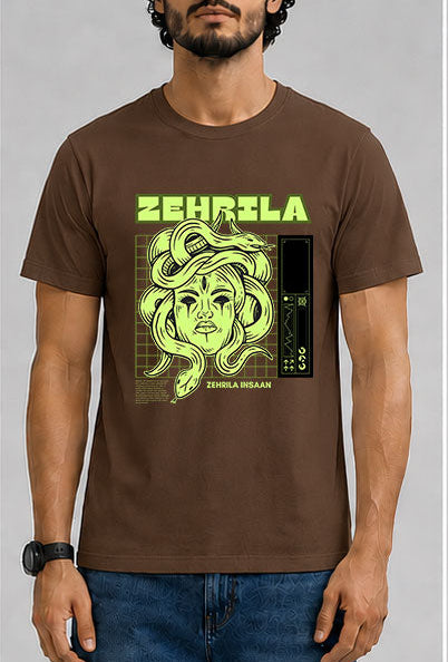 Zehrila Male Round Neck Half Sleeve T-Shirt
