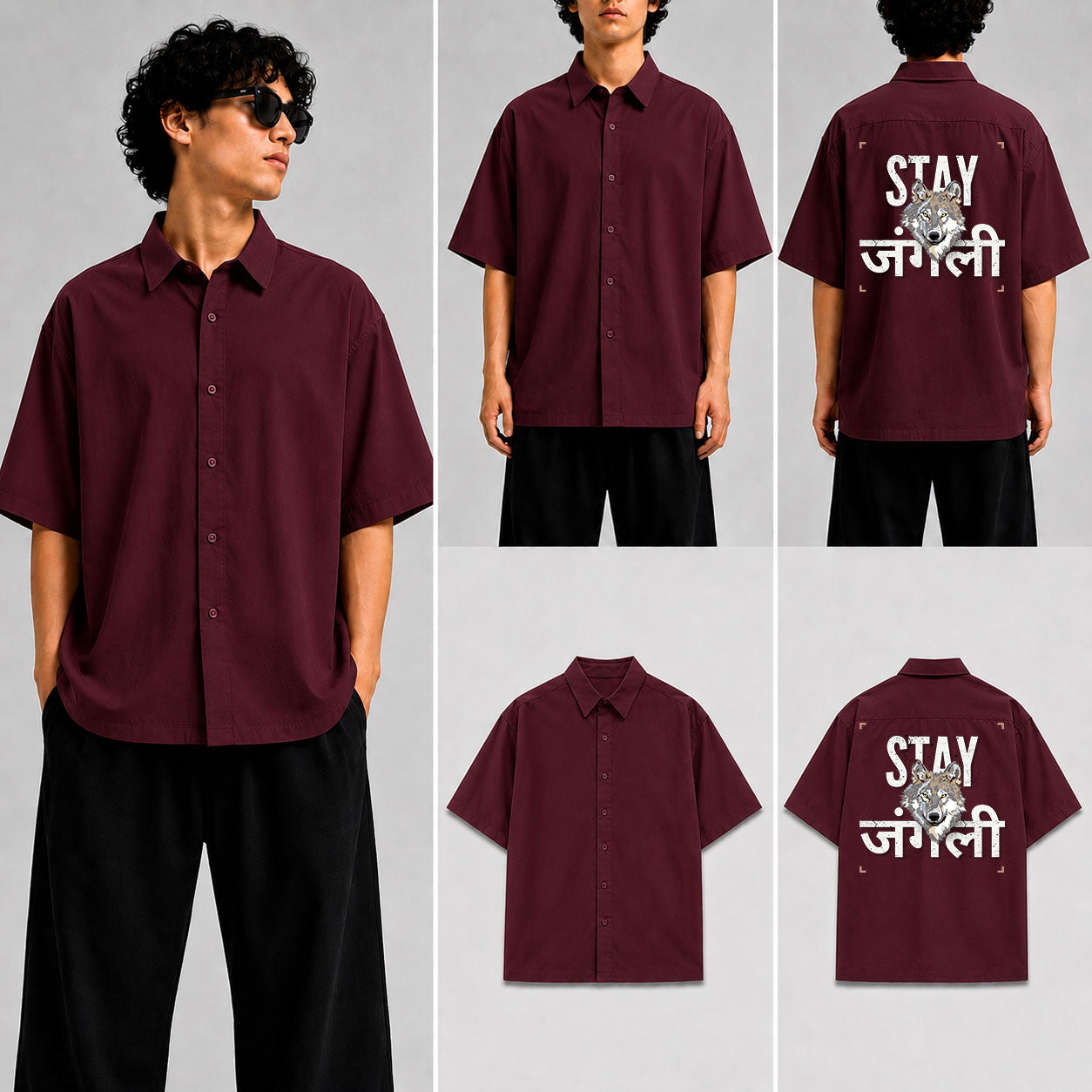 STAY JUNGLI Unisex Oversized Shirt for man & women