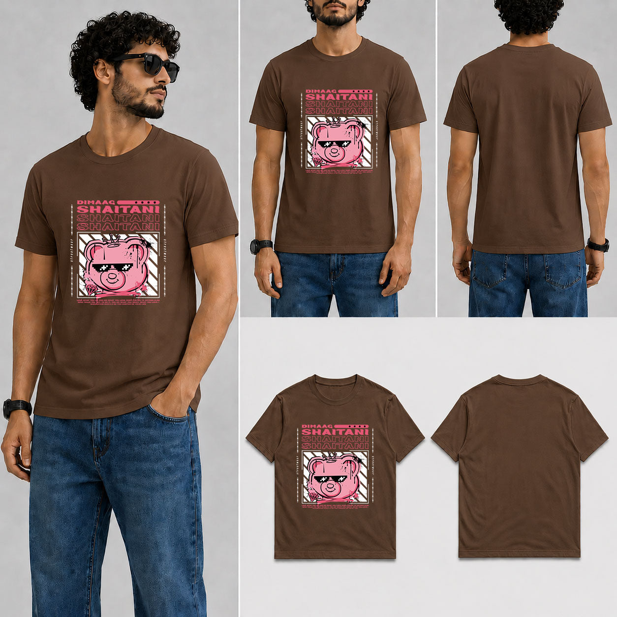 Dimaag Shaitani Male Round Neck Half Sleeve T-Shirt