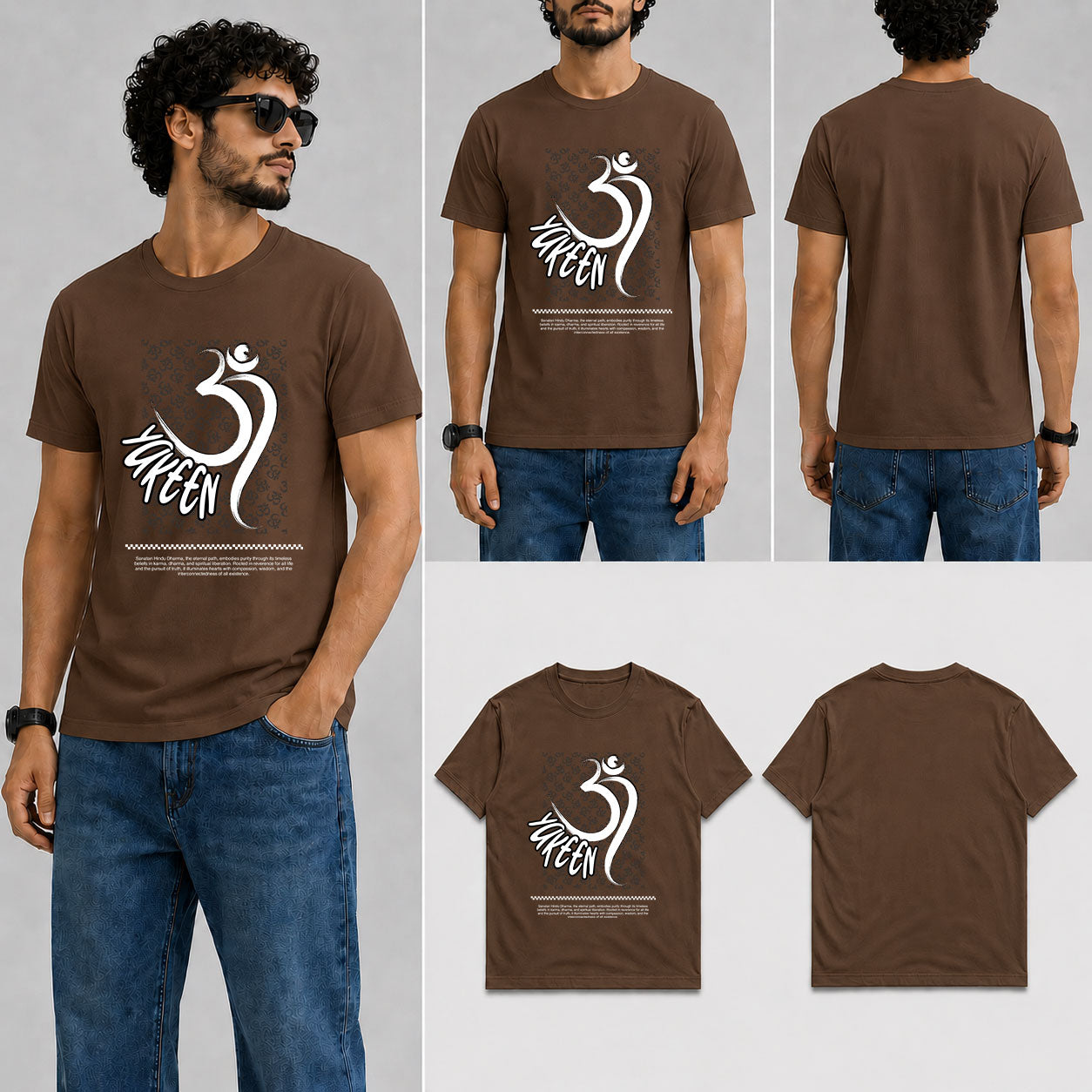YAKEEN Male Round Neck Half Sleeve T-Shirt
