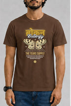 Broken Butterfly Male Round Neck Half Sleeve T-Shirt