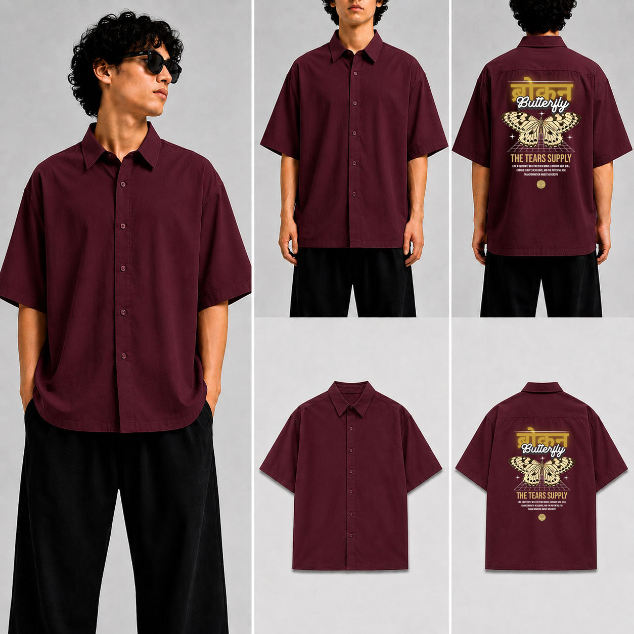 Broken Butterfly Unisex Oversized Shirt for man & women