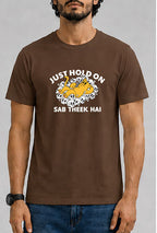 Just Hold On Male Round Neck Half Sleeve T-Shirt