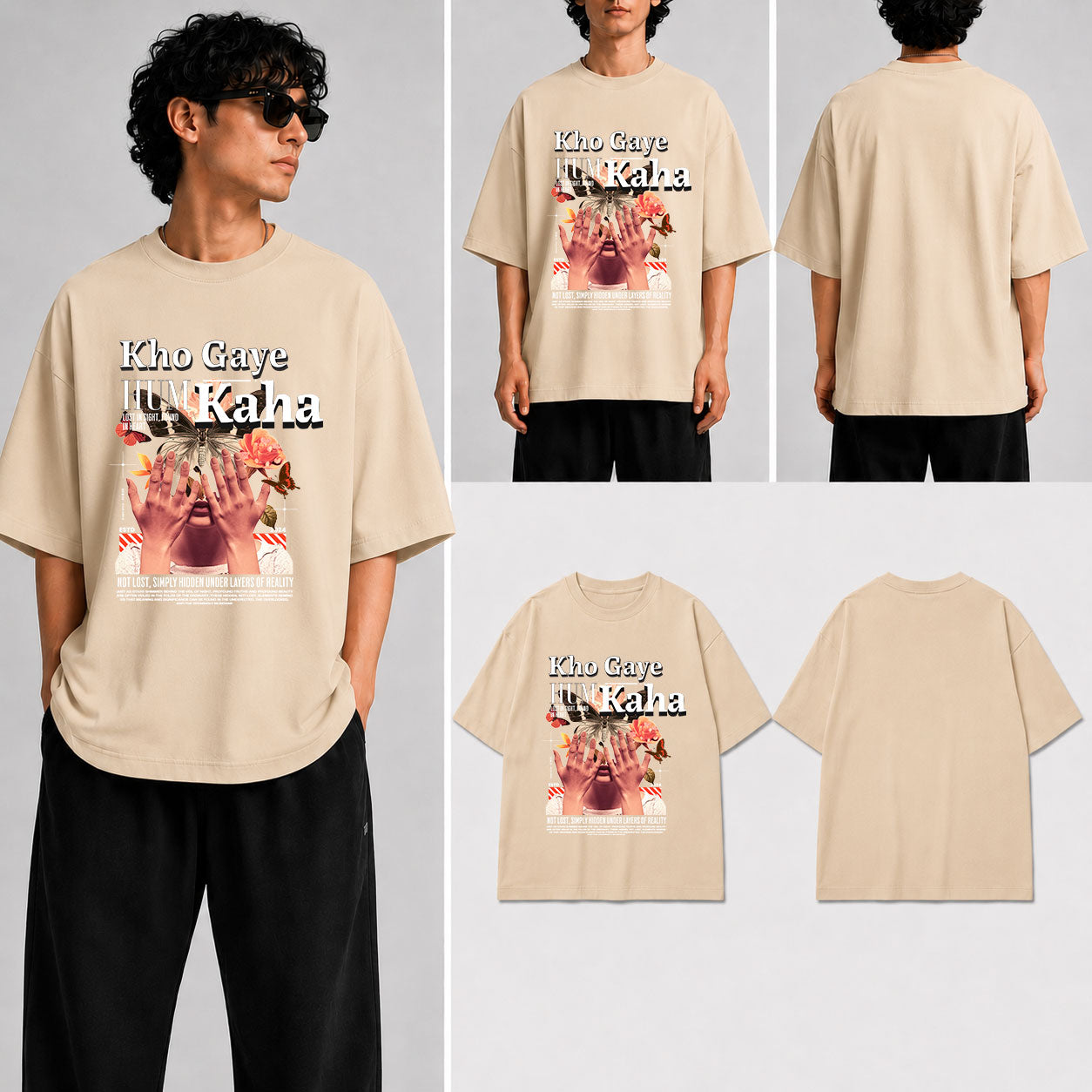 Kho Gaye Hum Kaha Unisex Oversized Standard T-Shirt for man & women