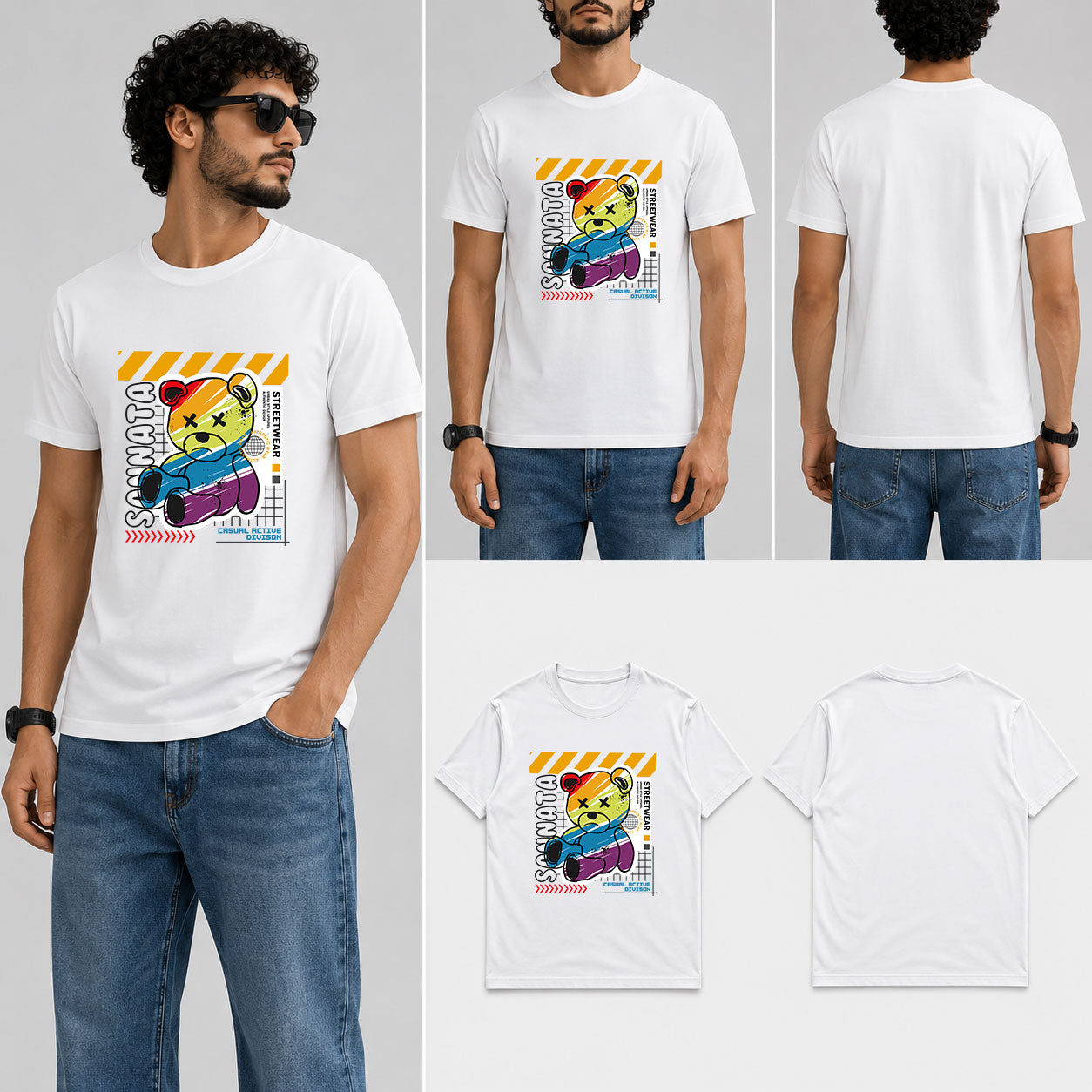 Sannata Male Round Neck Half Sleeve T-Shirt