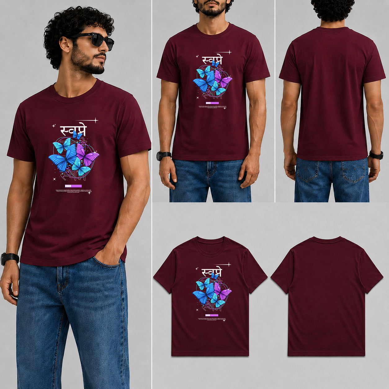 Sapney Male Round Neck Half Sleeve T-Shirt