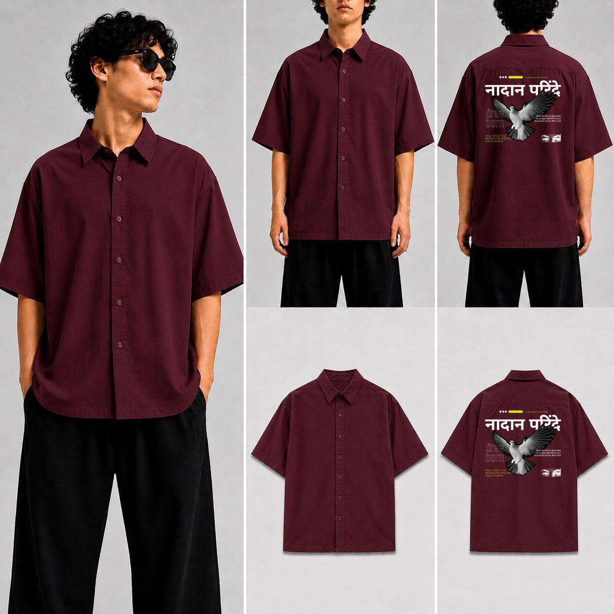 Nadaan Parindey Unisex Oversized Shirt for man & women
