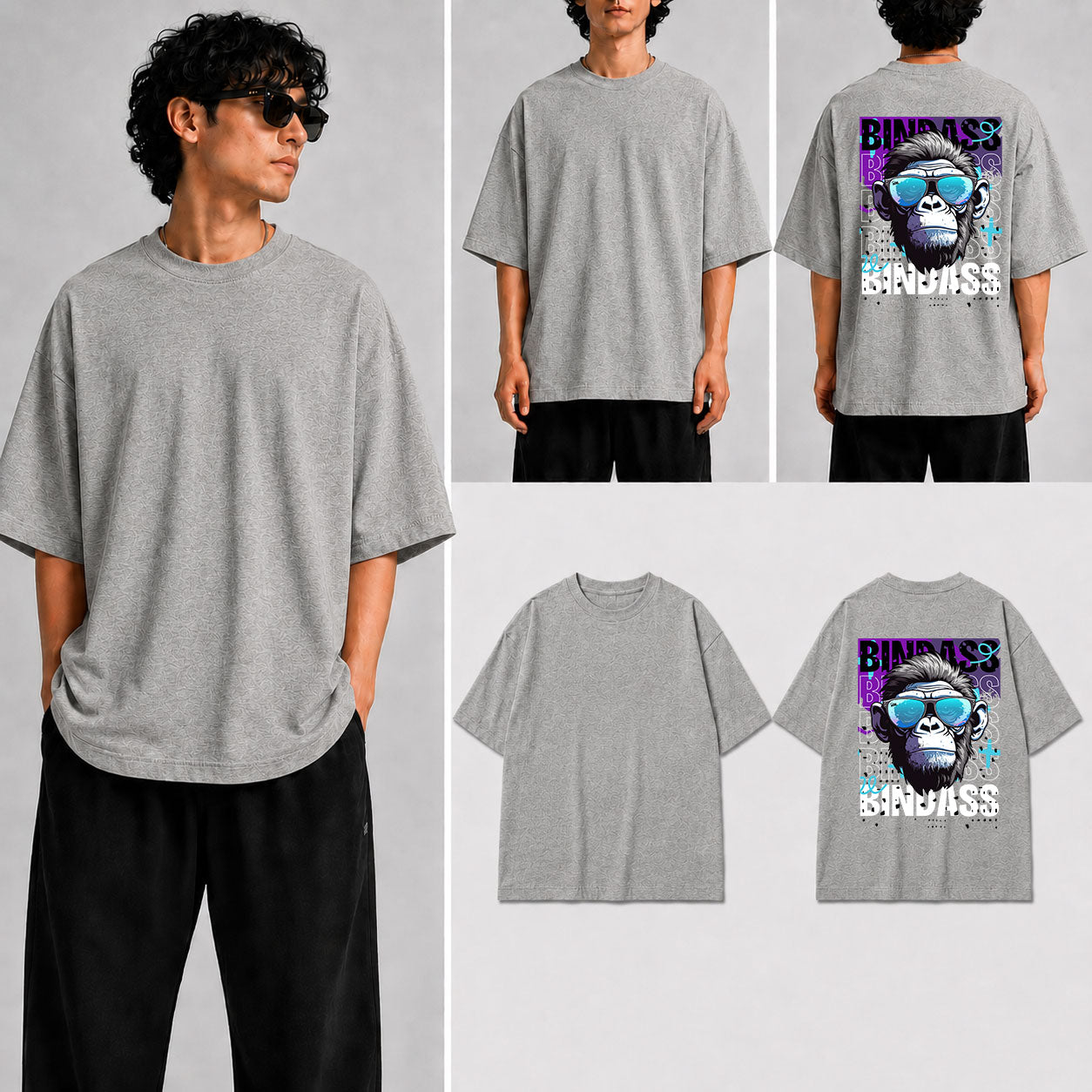Bindass Unisex Oversized Standard T-Shirt for man & women