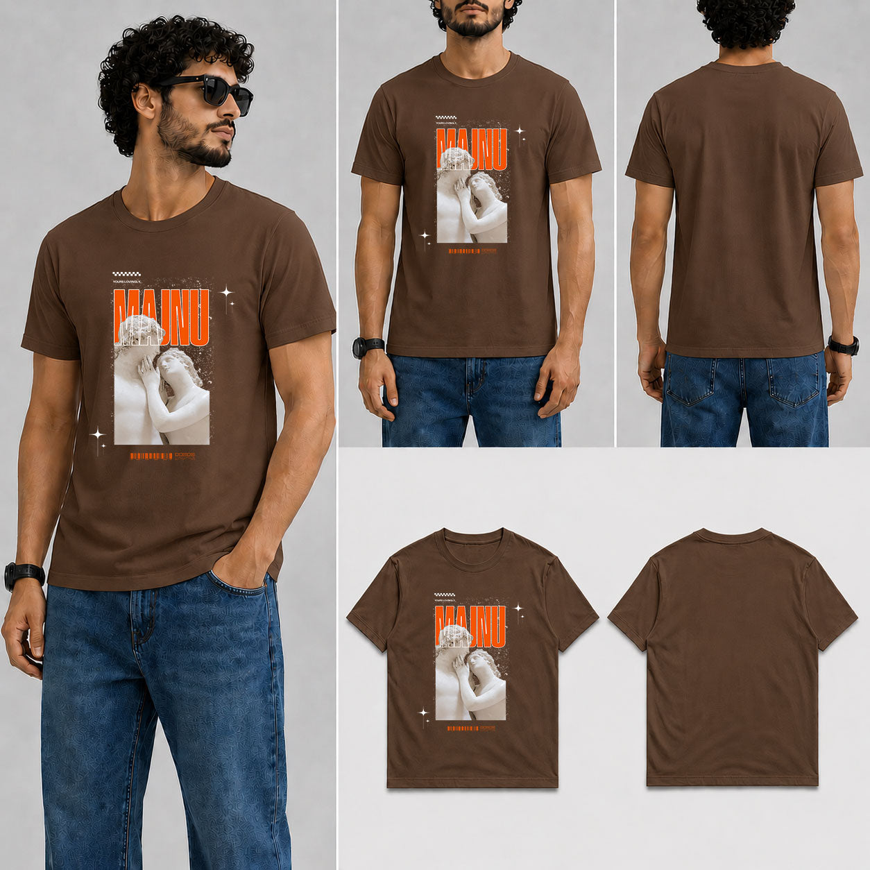 Majnu Male Round Neck Half Sleeve T-Shirt