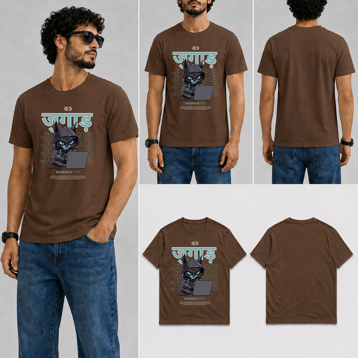 Jugaad Male Round Neck Half Sleeve T-Shirt
