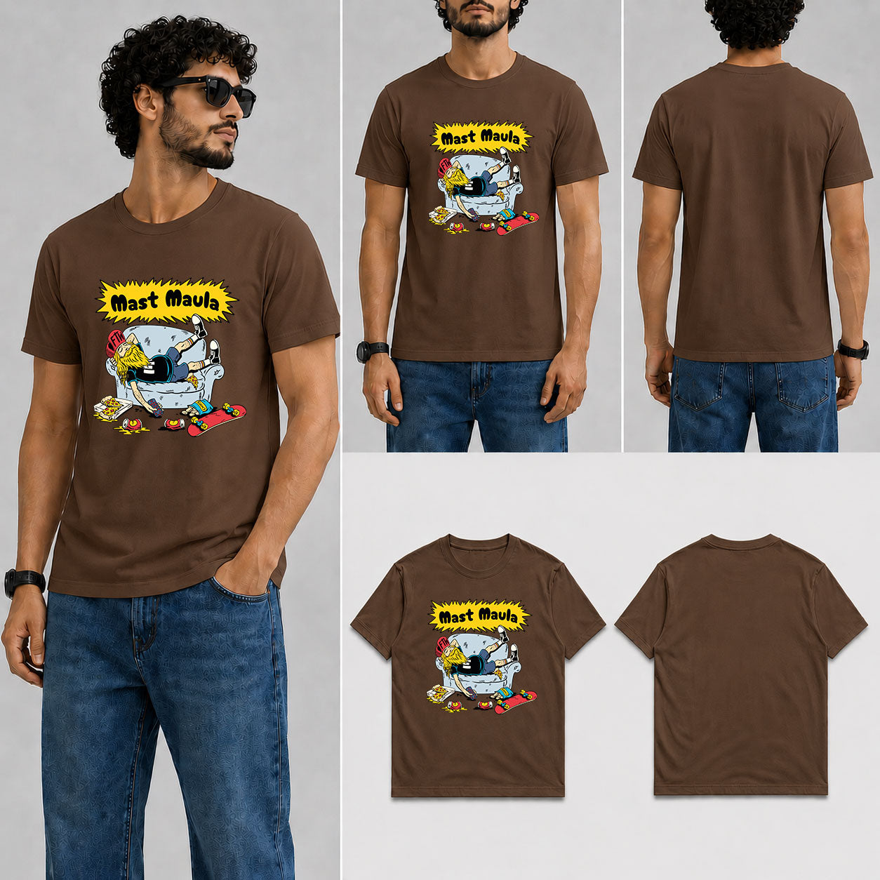Mast Maula Male Round Neck Half Sleeve T-Shirt