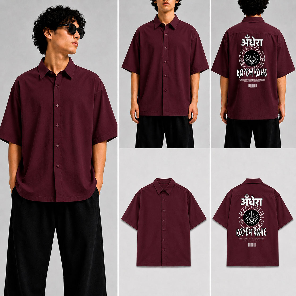 andhera kayem rahe Unisex Oversized Shirt for man & women