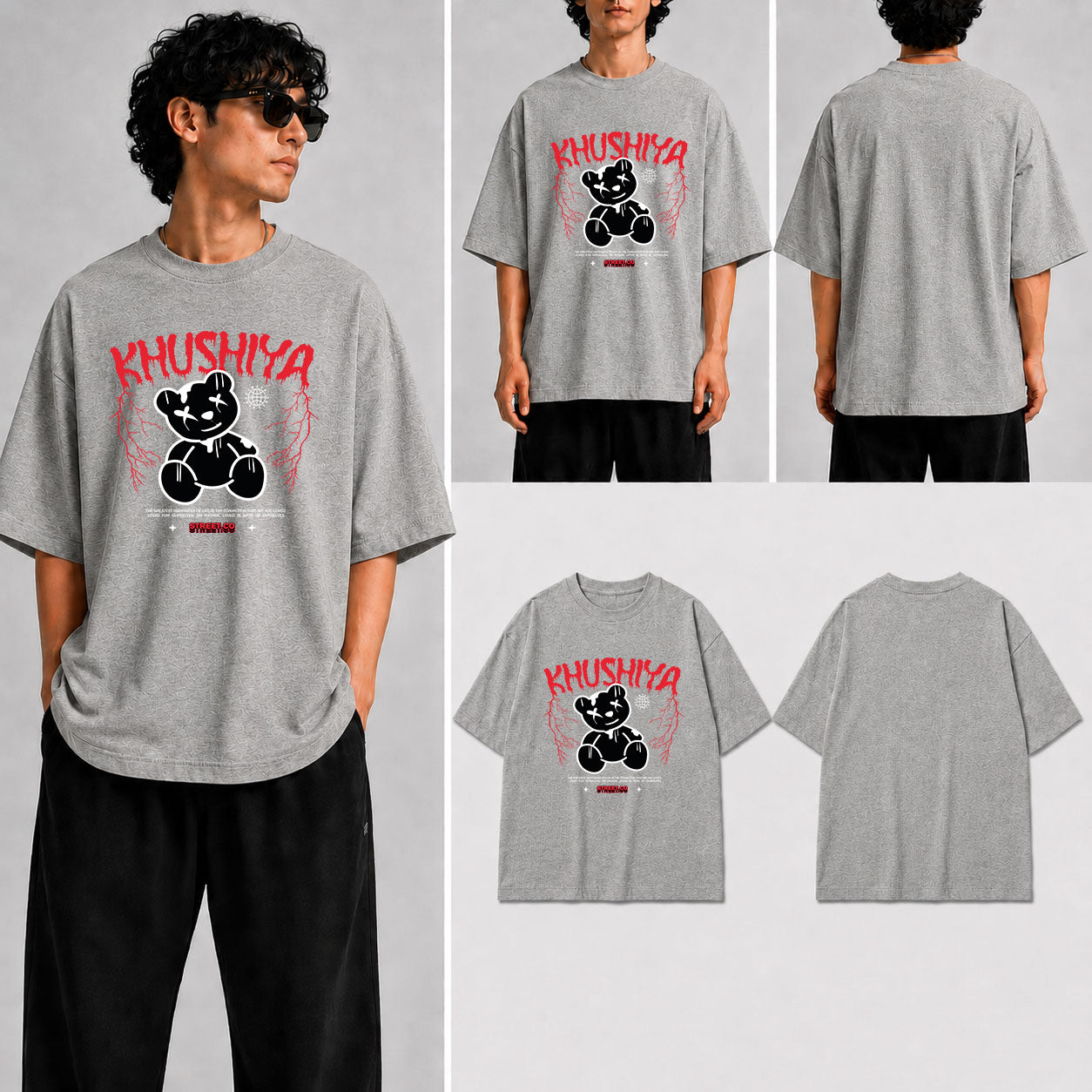 Khushiya Unisex Oversized Standard T-Shirt for man & women