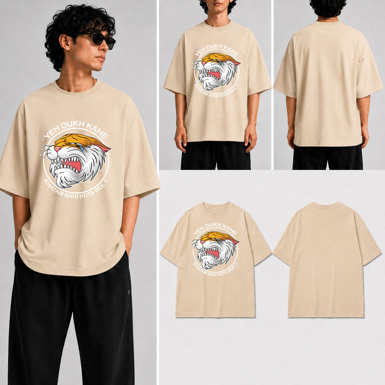 Yeh Dukh Kahe Unisex Oversized Standard T-Shirt for man & women