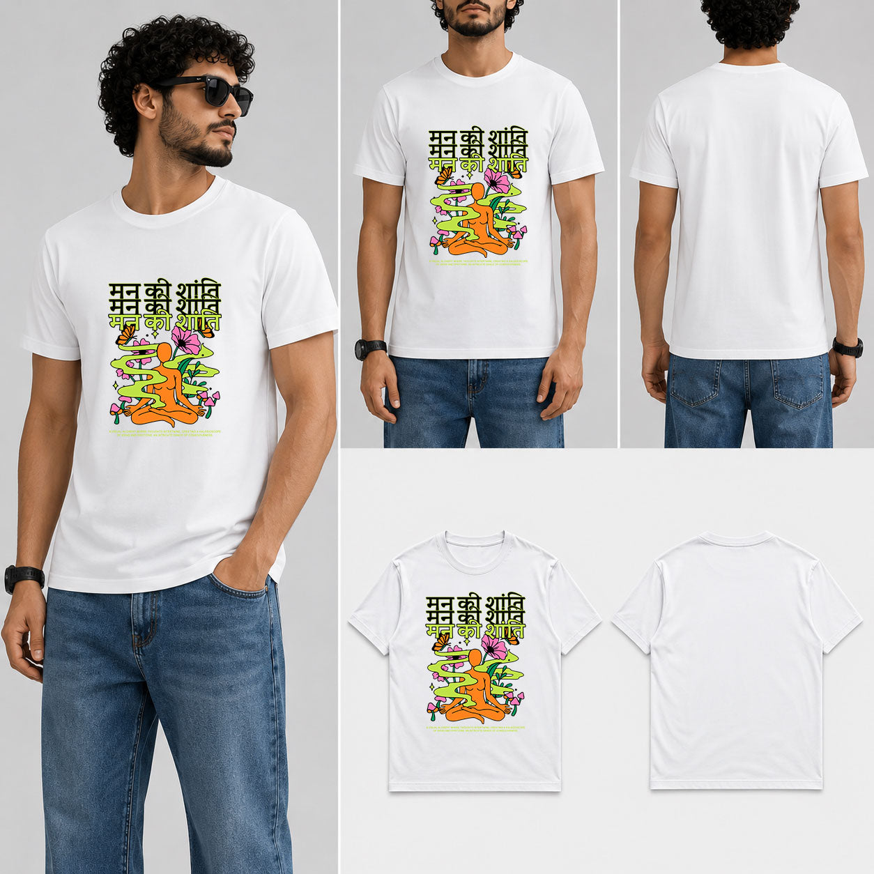 Man ki Shanti Male Round Neck Half Sleeve T-Shirt