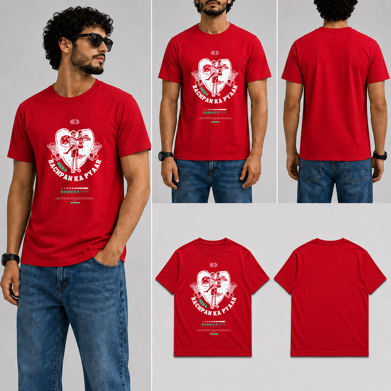 Bachpan Ka Pyar Male Round Neck Half Sleeve T-Shirt