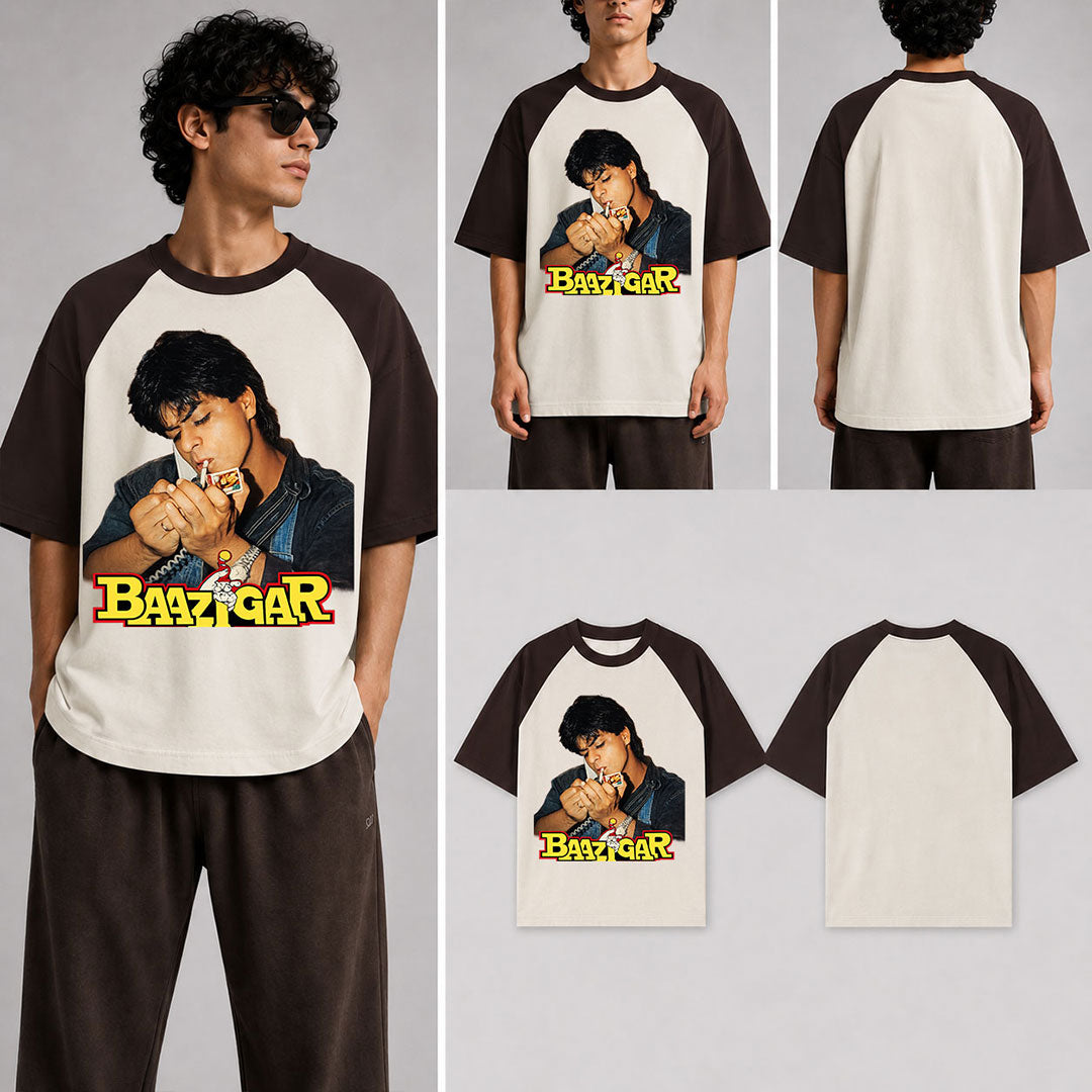Baazigar Unisex Oversized Raglan T-Shirt for man & women