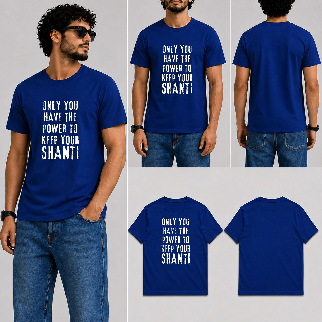 Keep your Shanti Male Round Neck Half Sleeve T-Shirt