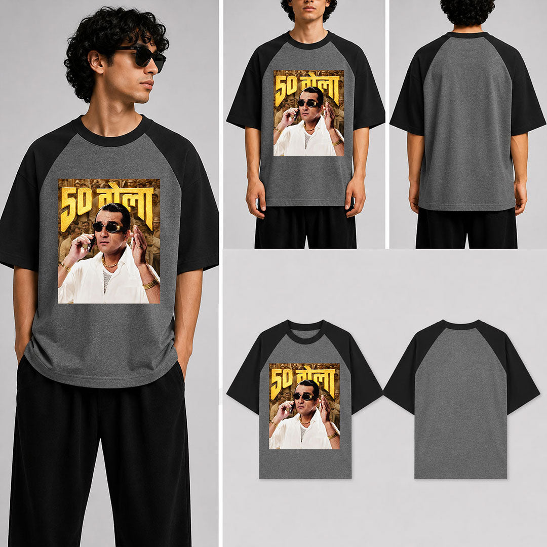 50 Tola Unisex Oversized Raglan T-Shirt for man & women