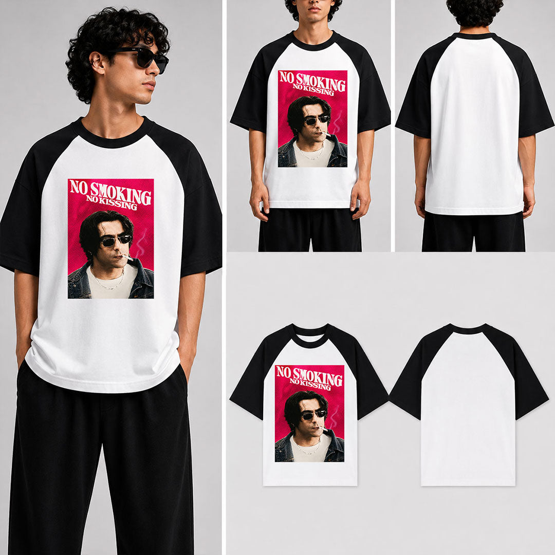 No Smoking Unisex Oversized Raglan T-Shirt for man & women