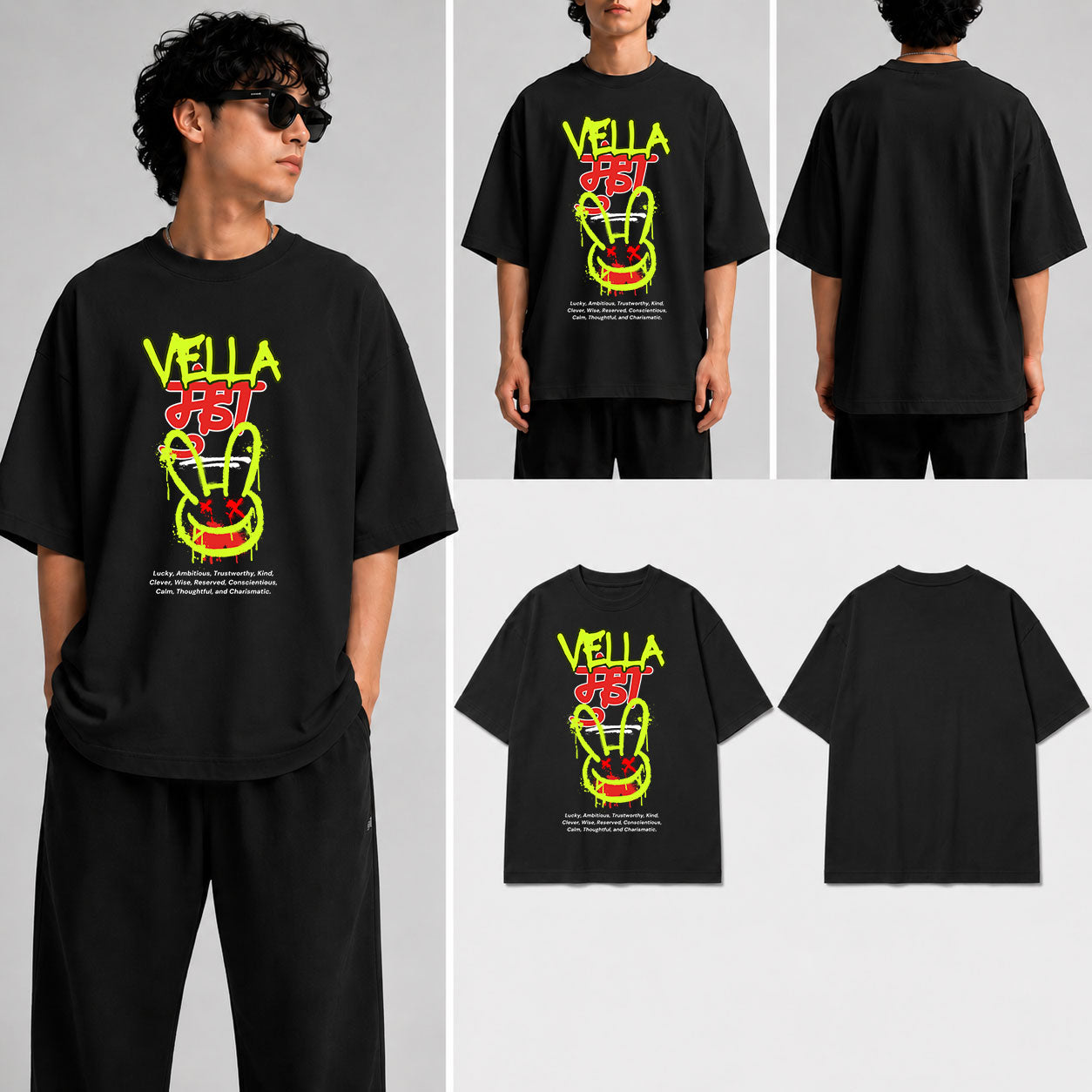Vella Munda Unisex Oversized Standard T-Shirt for man & women