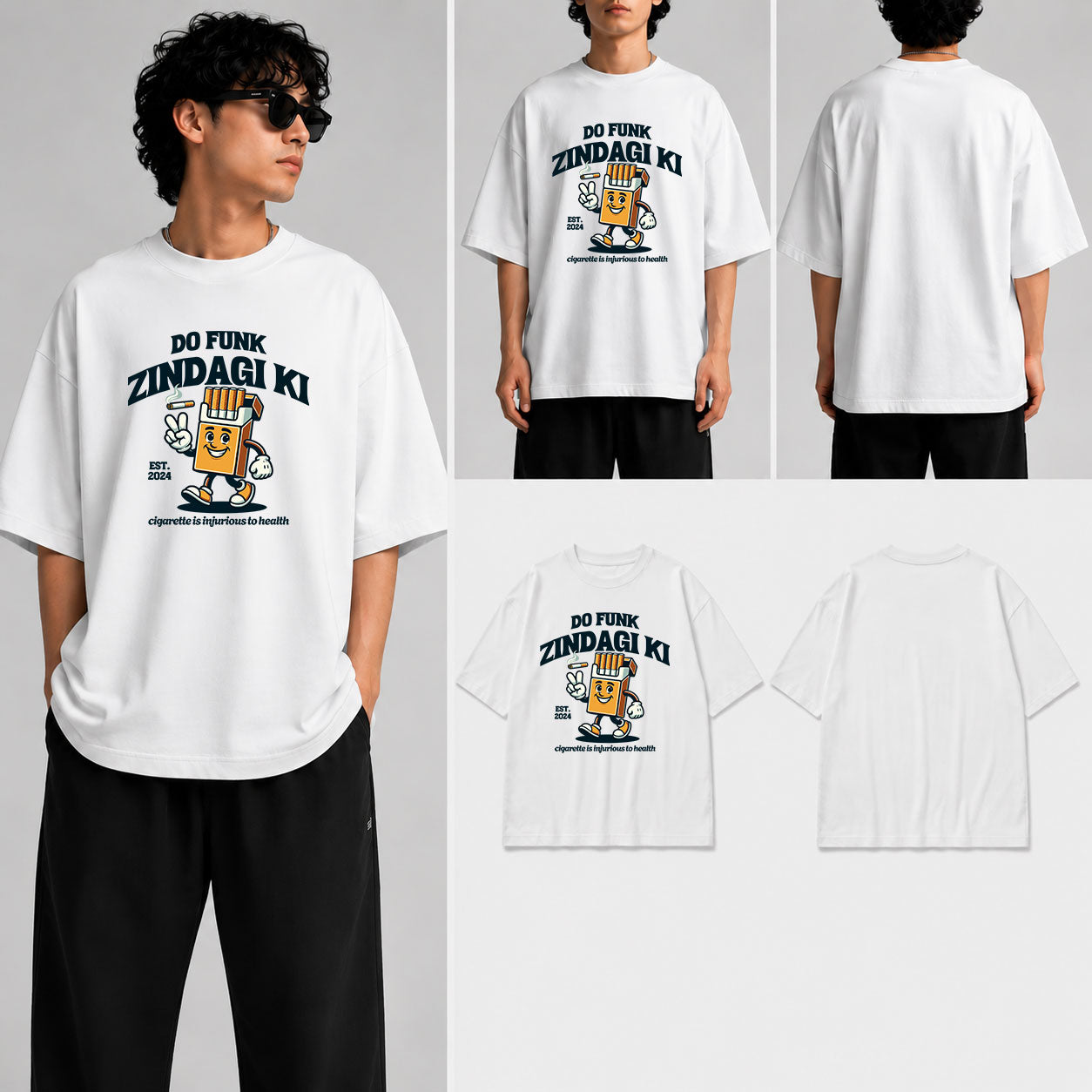 DO FUNK ZINDAGI KI Unisex Oversized Standard T-Shirt for man & women