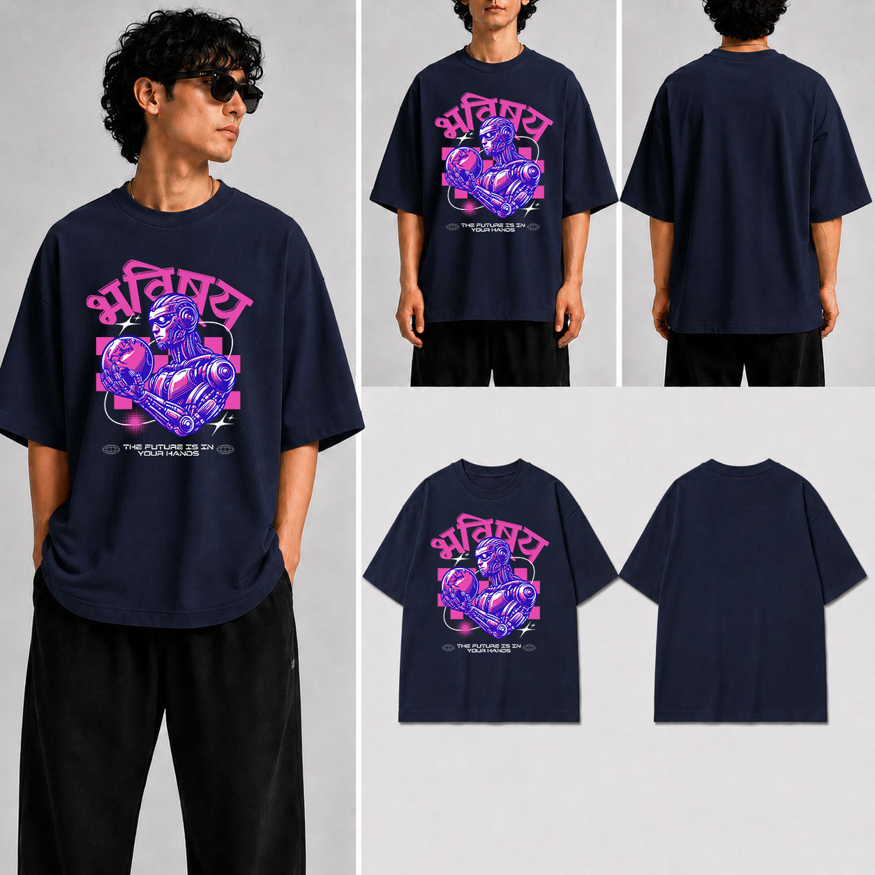 BHABISHYA Unisex Oversized Standard T-Shirt for man & women