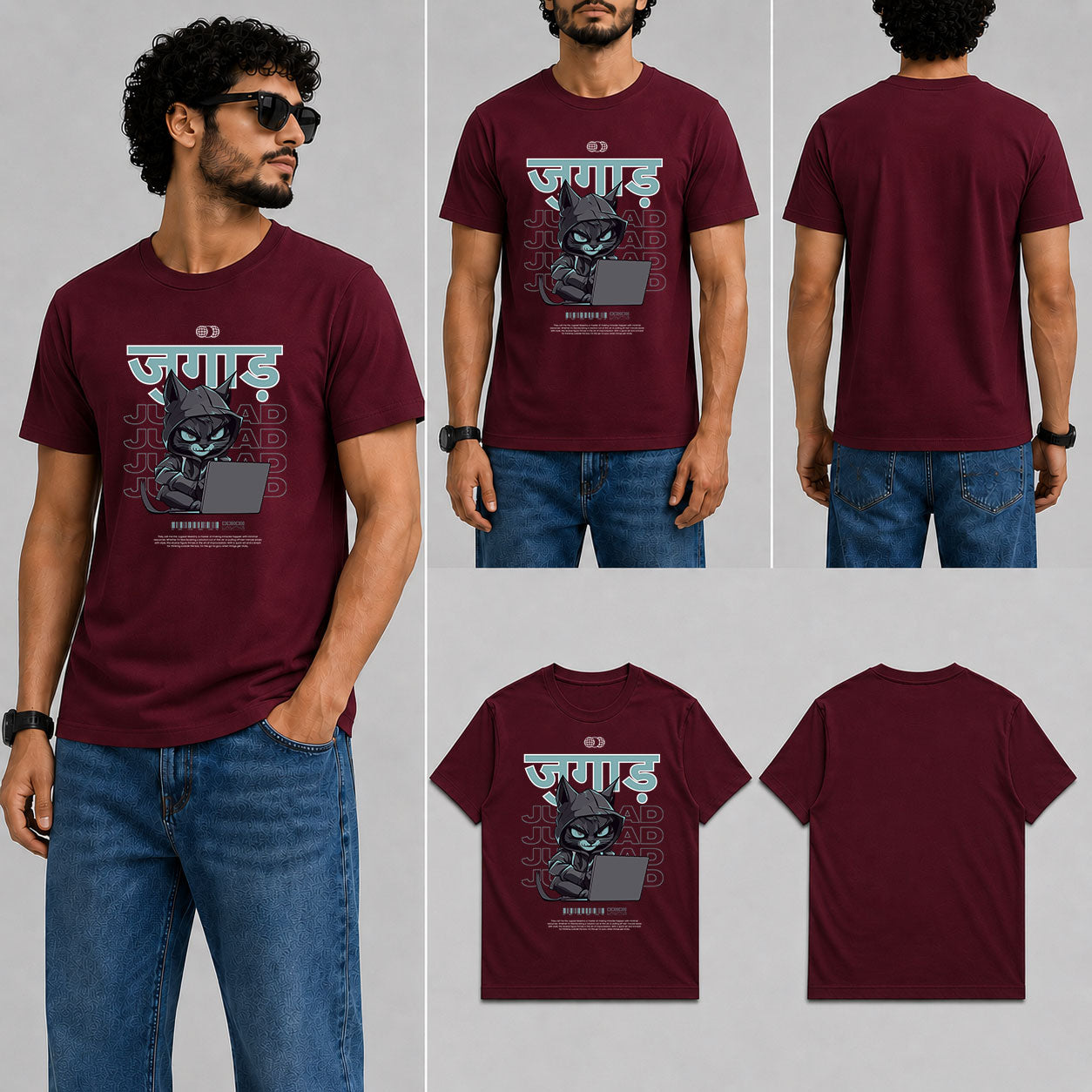 Jugaad Male Round Neck Half Sleeve T-Shirt