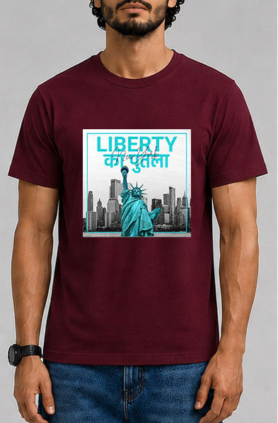 LIBERTY KA PUTLA Male Round Neck Half Sleeve T-Shirt