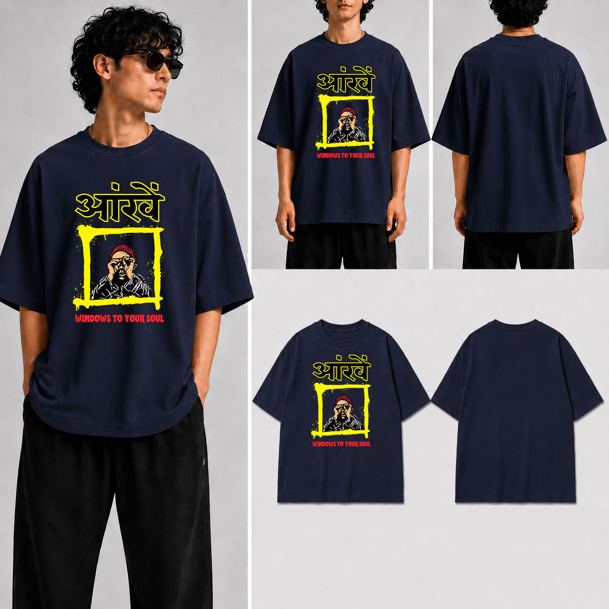 Aankhen Unisex Oversized Standard T-Shirt for man & women