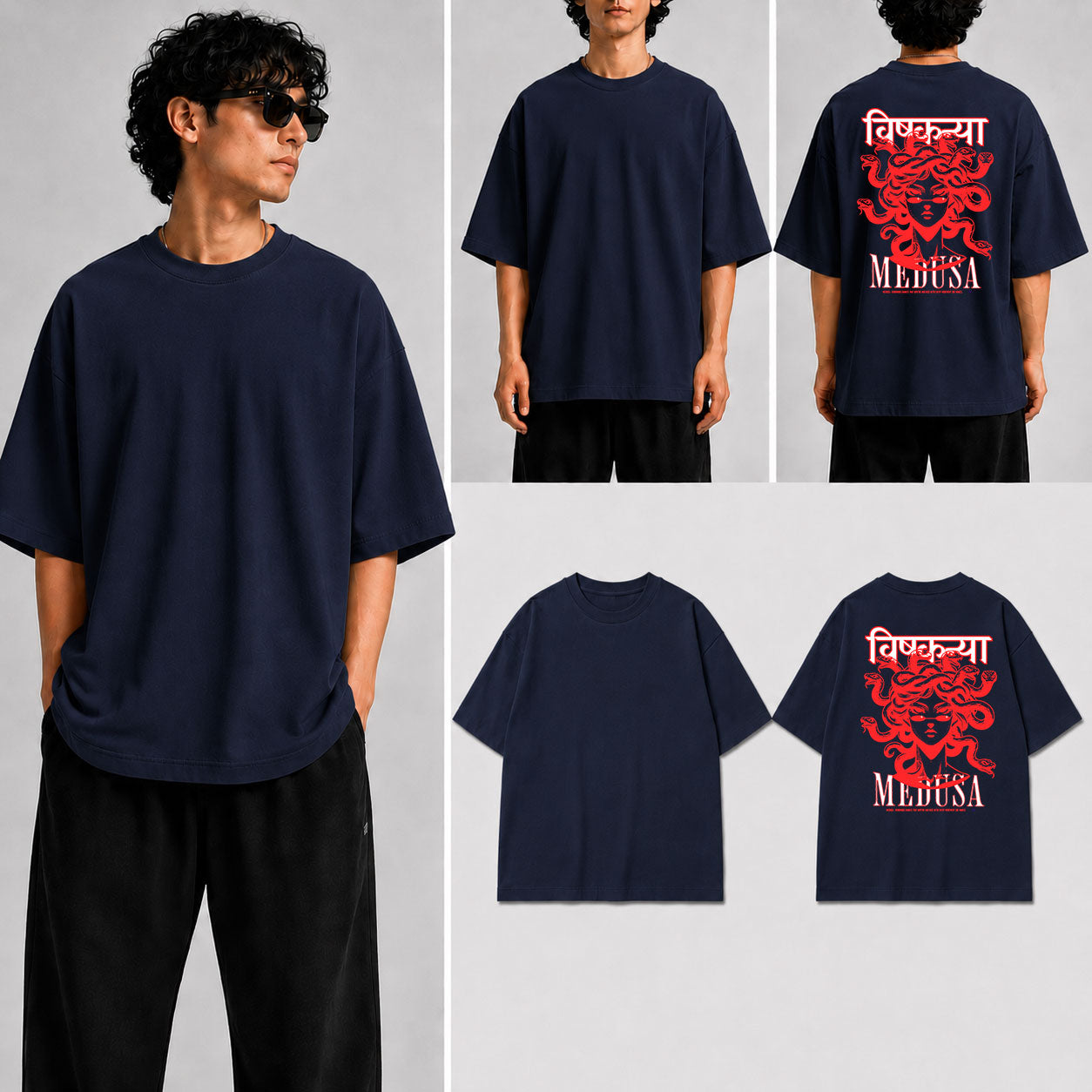 BISHKANNYA MEDUSA Unisex Oversized Standard T-Shirt for man & women