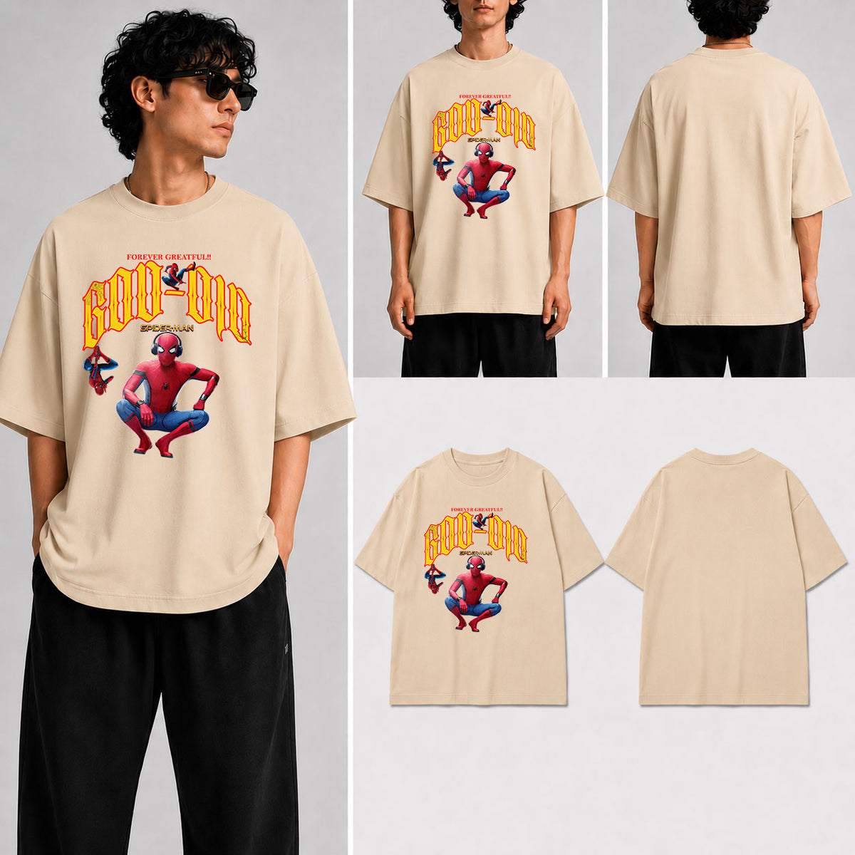 God Did Spiderman Unisex Oversized Standard T-Shirt for man & women