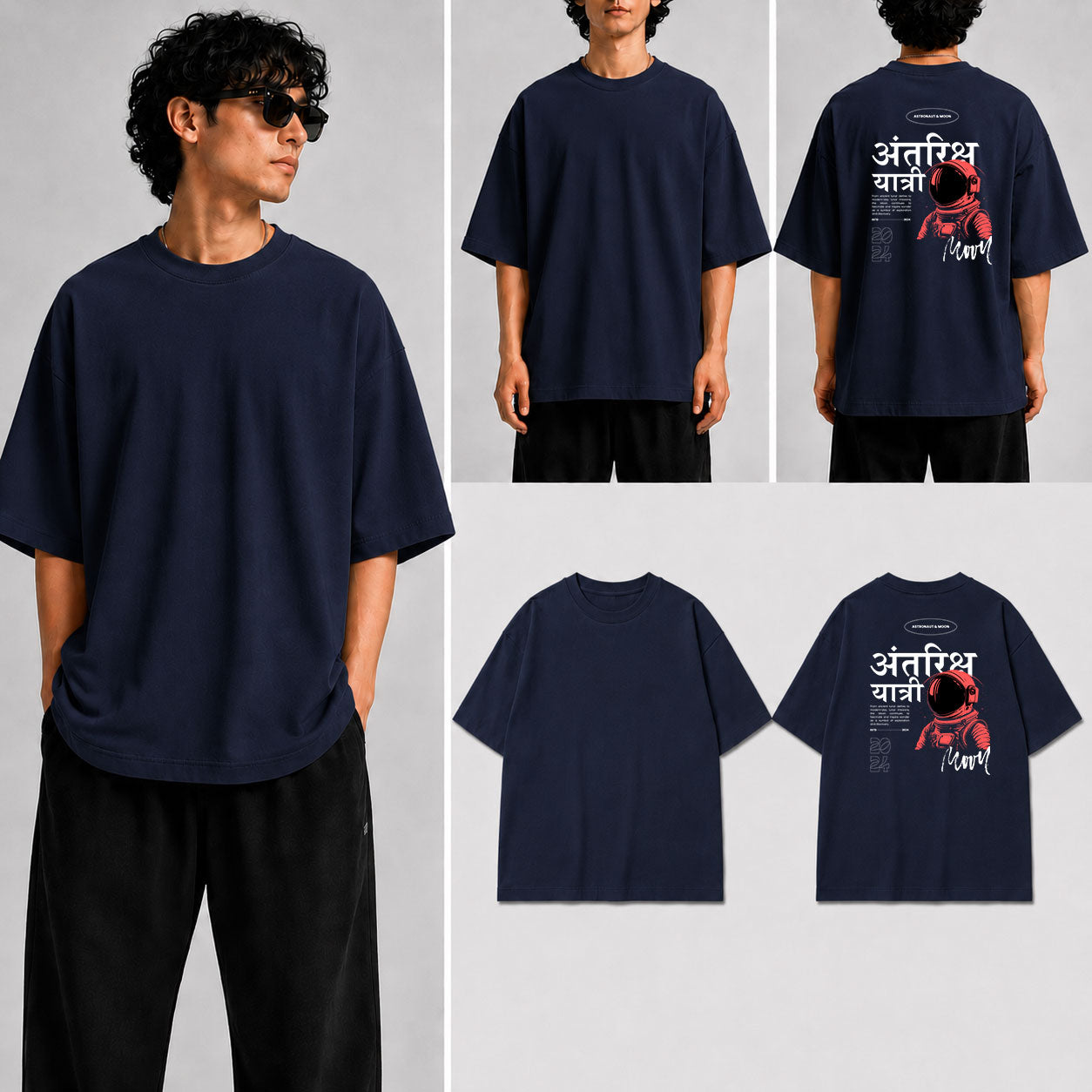 Antariksh Yatri Unisex Oversized Standard T-Shirt for man & women