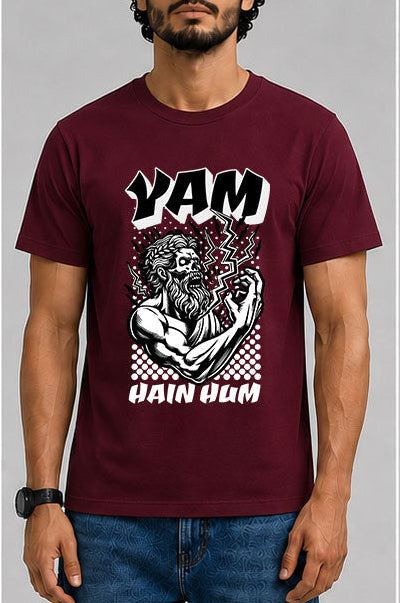 YAM HAIN HUM Male Round Neck Half Sleeve T-Shirt