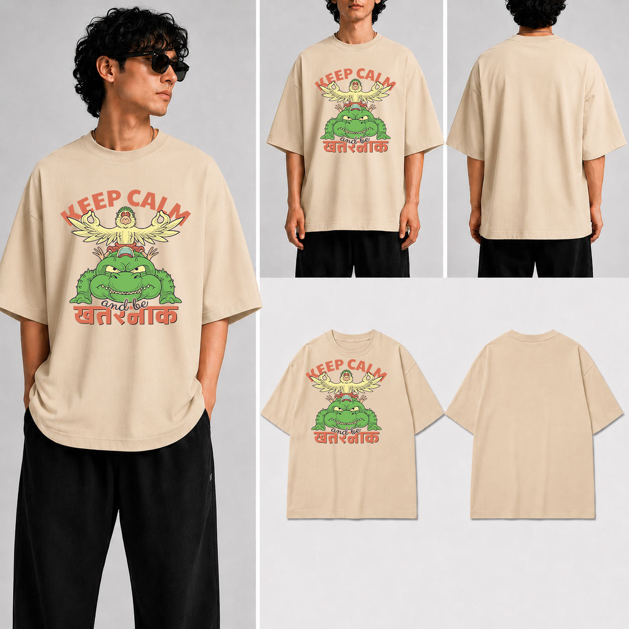 Keep Calm Unisex Oversized Standard T-Shirt for man & women