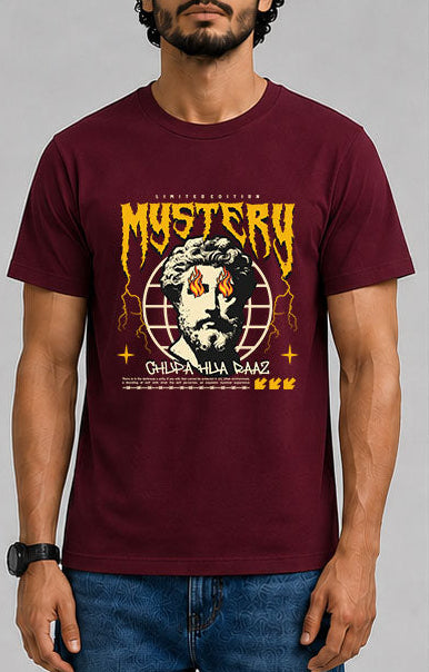 Mystry Male Round Neck Half Sleeve T-Shirt