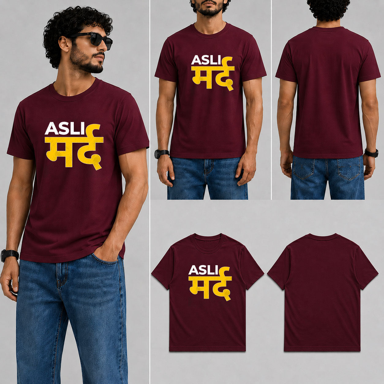 Asli Mard Male Round Neck Half Sleeve T-Shirt