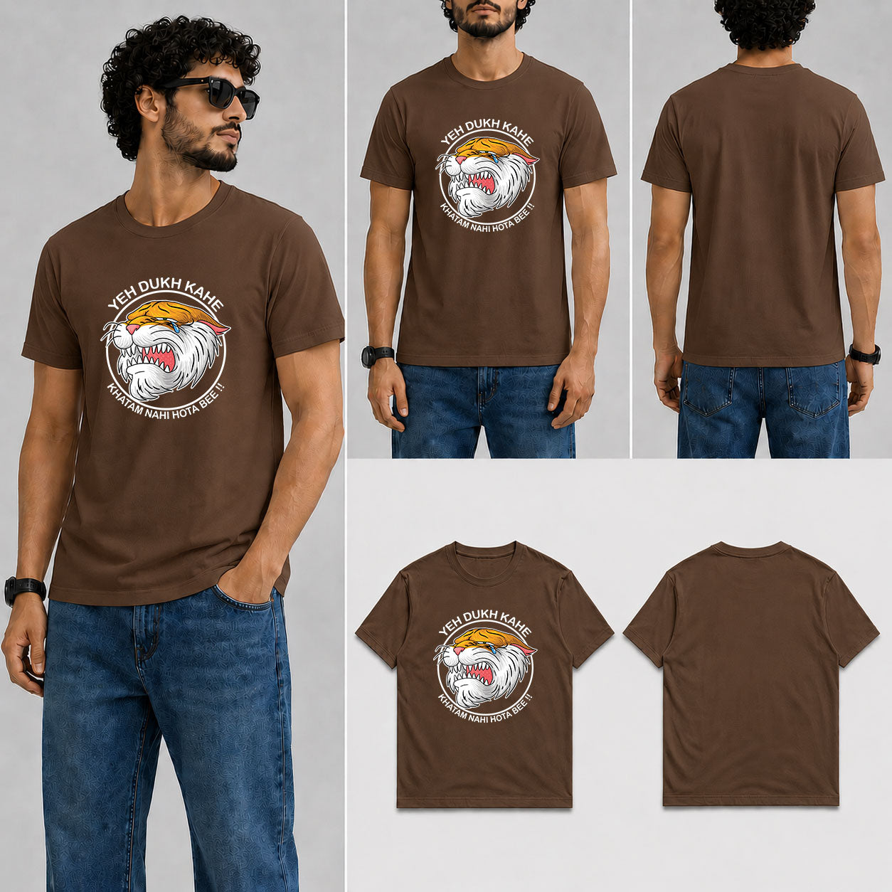 Yeh Dukh Kahe Male Round Neck Half Sleeve T-Shirt
