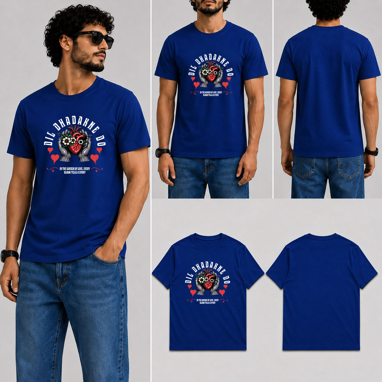 Dil dhadakne do Male Round Neck Half Sleeve T-Shirt