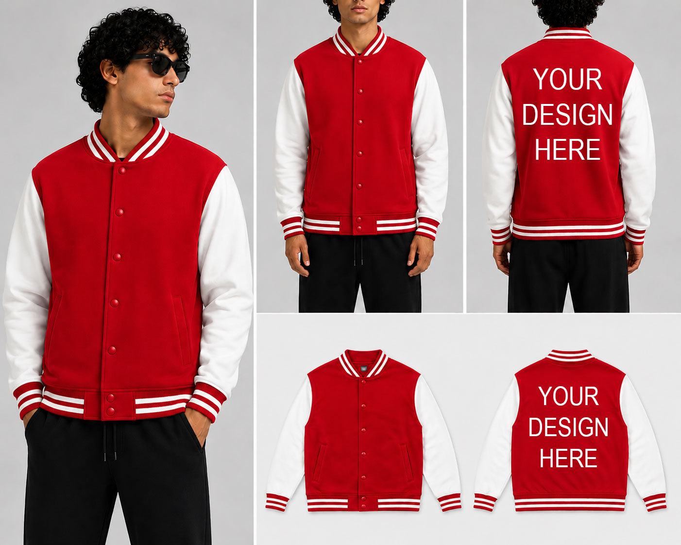Customized Custom Personalized Unisex Varsity Jacket for man & women