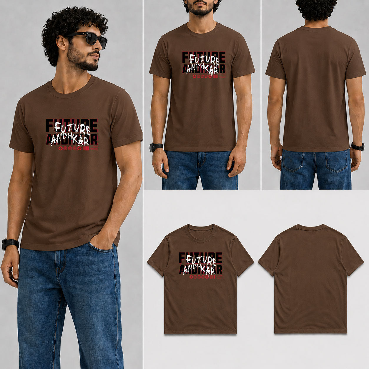 Future andhkar Male Round Neck Half Sleeve T-Shirt