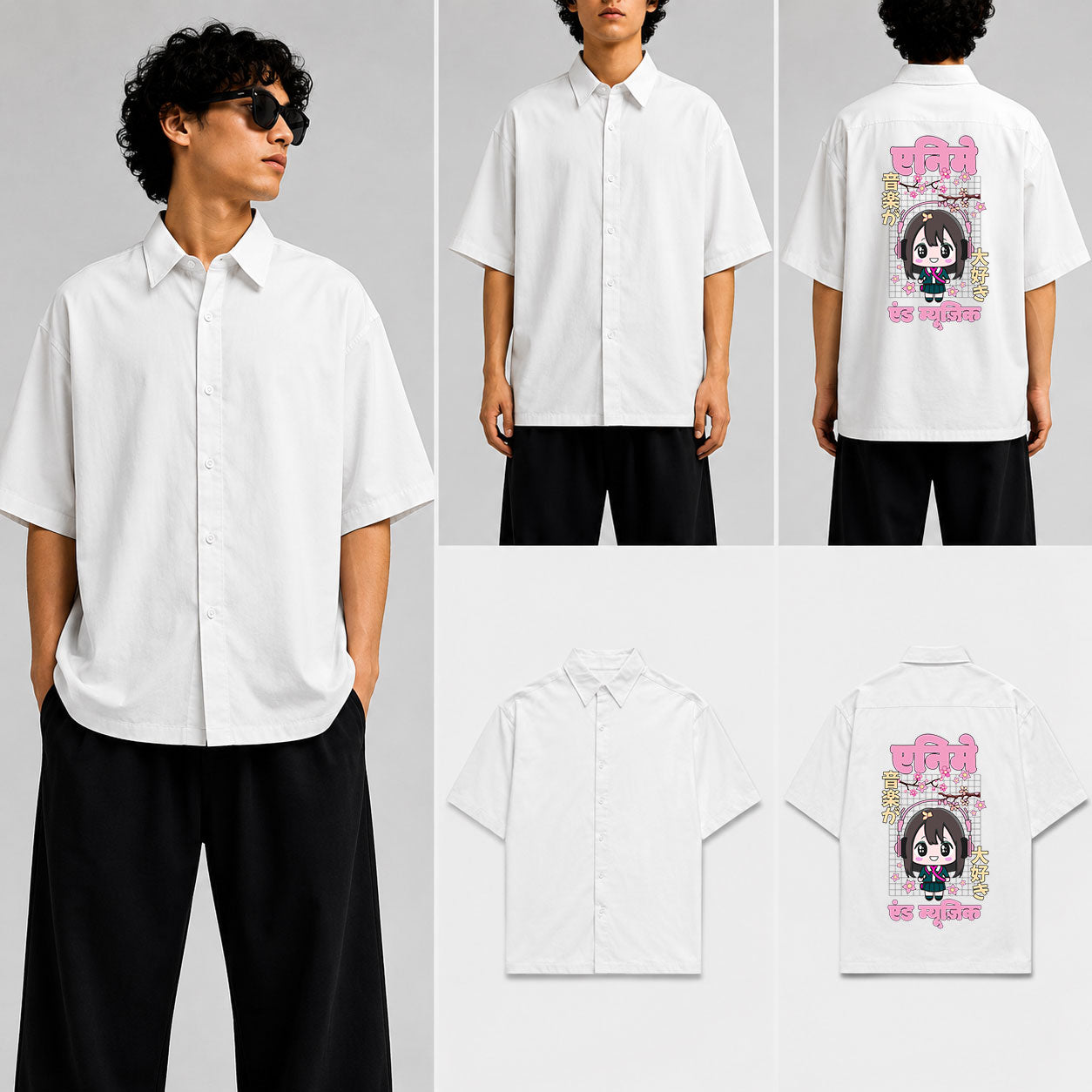 ANIME AND MUSIC Unisex Oversized Shirt for man & women