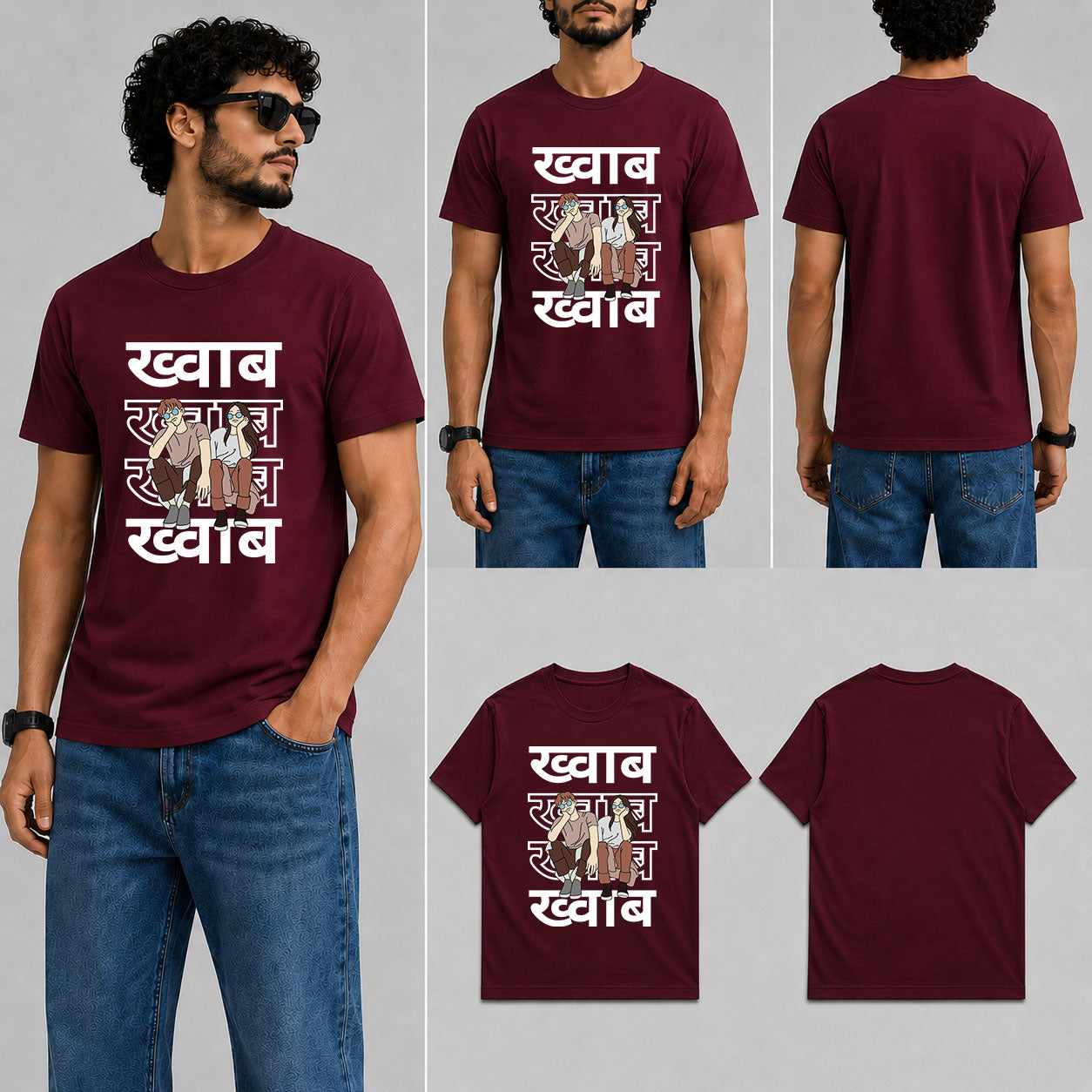 Khwaab Male Round Neck Half Sleeve T-Shirt
