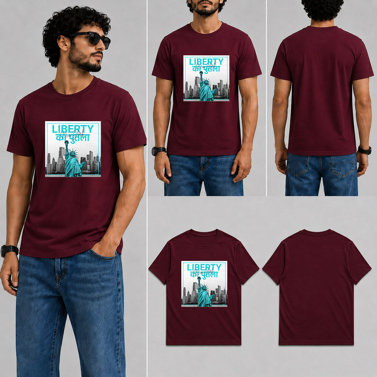 LIBERTY KA PUTLA Male Round Neck Half Sleeve T-Shirt